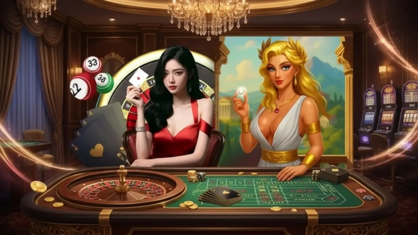 Jeux de casino en direct avec roulette et déesses grecques sur Aphrodite Casino
